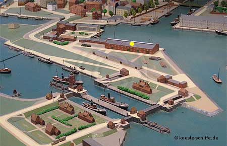 K&ouml;ster-Modell Fischereihafen Weserm&uuml;nde/Geestem&uuml;nde - Institut f&uuml;r Seefischerei und Fischerei-Museum (Foto2)