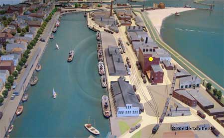 K&ouml;ster-Modell Fischereihafen Weserm&uuml;nde/Geestem&uuml;nde - K&uuml;hlhaus (Foto1)