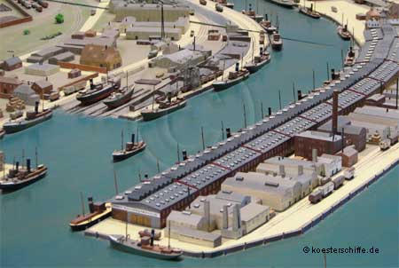 K&ouml;ster-Modell Fischereihafen Weserm&uuml;nde/Geestem&uuml;nde - Slipanlage der Schiffbau-Gesellschaft "Unterweser" AG (Foto2)