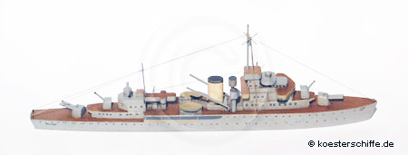 Köster-Modell  Artillerieschukschiff Brummer