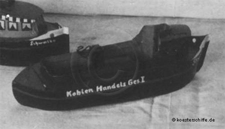 K&ouml;ster-Modell H.H.B.K. Schleppbarkasse